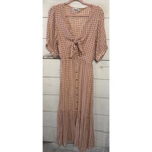 dress barn maxi dresses Sage Ivory Floral Halter Front Chiffon Maxi Dress